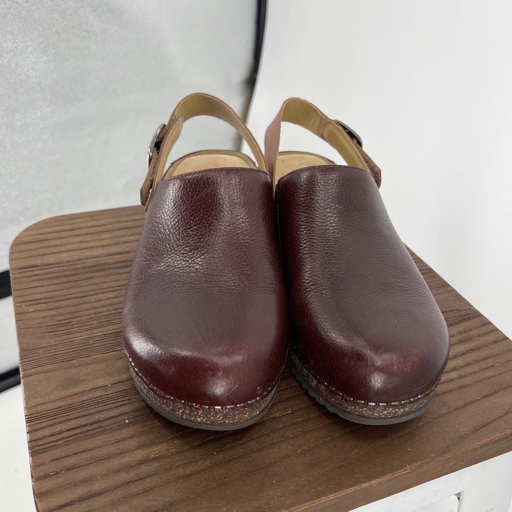 Dansko Merrin Milled Clogs Cordovan Burgundy Slingback 9605-815300 Size 39 - Picture 2 of 10